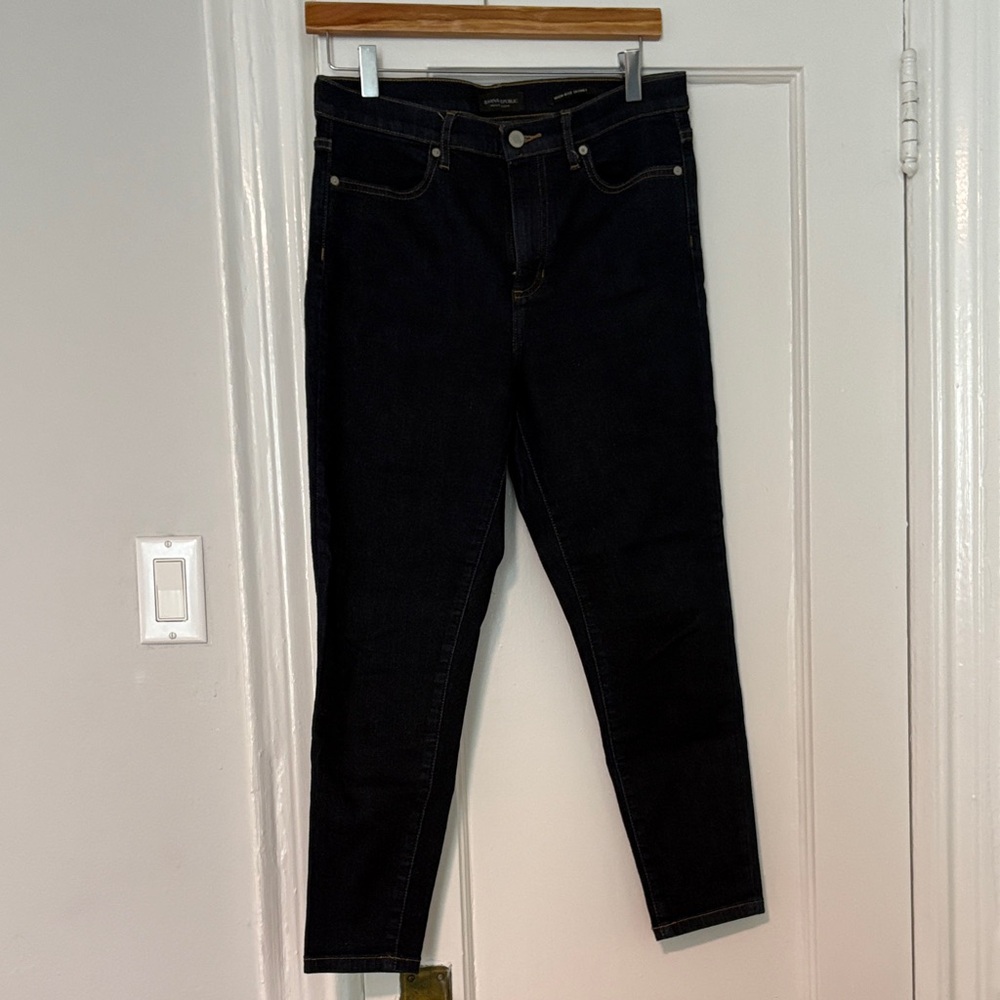 Banana Republic Dark Blue High-Rise Skinny Jeans Size 29
